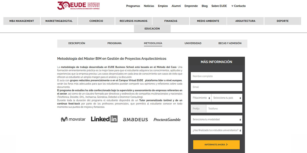 mejor master bim online eude